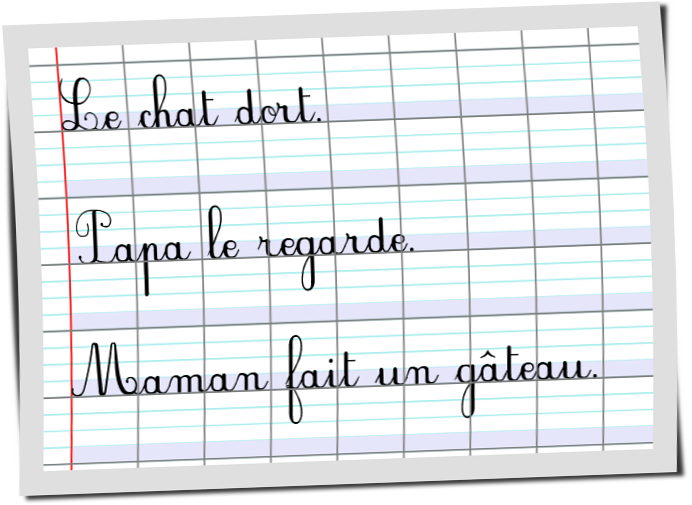Surlignage de l'interligne d'écriture sur le générateur de feuilles d'apprentissage de l'écriture sur lignes Seyes du site www.desmoulins.fr